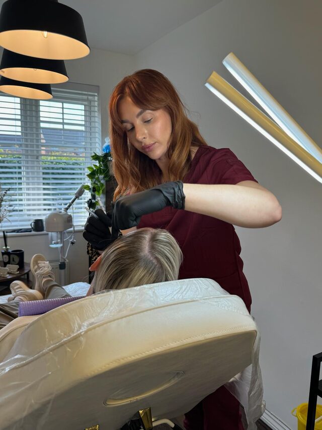 Becci, NMC registered nurse, treating a client at The Face Lab Lytham St Annes